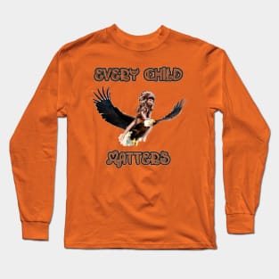 Every child matters. Child riding a bald eagle. Long Sleeve T-Shirt